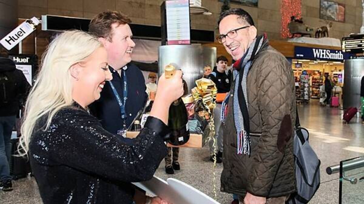 Cork Airport welcomes its three millionth passenger of 2024 with a luxury hamper