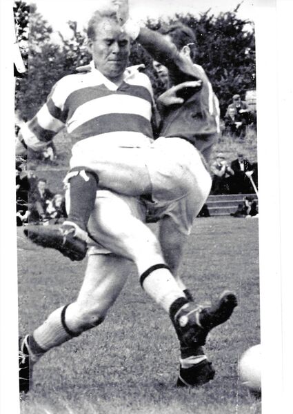 A fine action shot of Liam Delaney from his football days with Tinryland