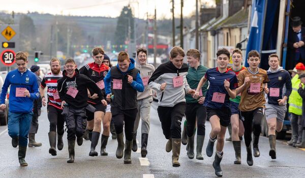 Some of the younger runners in the Wellie Race 2025