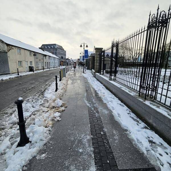 Care while walking and driving is advised 