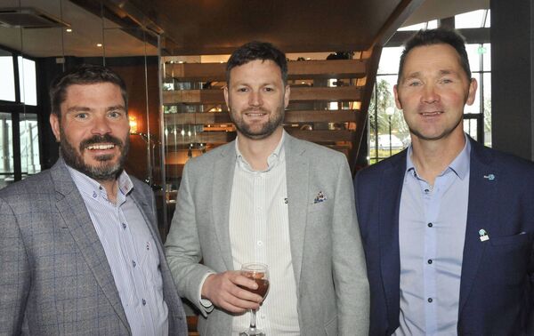 Pictured at the County Carlow Chamber of Commerce annual President's lunch, Nick Aspel, Eoin Dunbar and Noel Power Pictured at the County Carlow Chamber of Commerce annual President's lunch, Nick Aspel, Eoin Dunbar and Noel Power