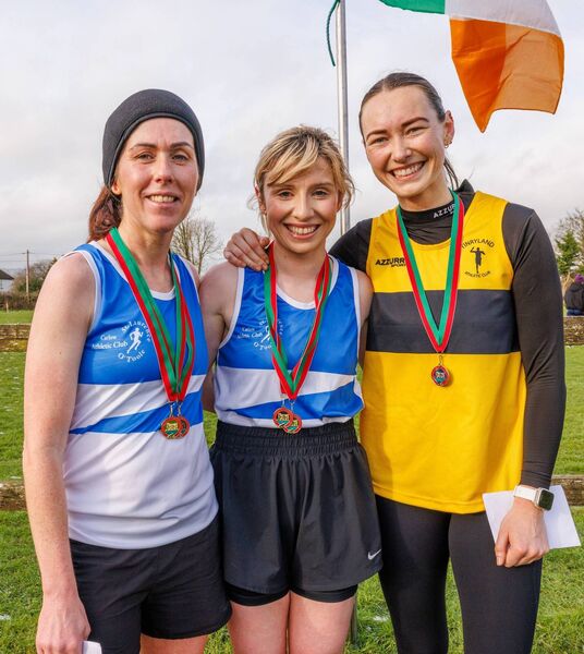 Leah Lawler (centre 1st) with Aoibhinn Webb (right_2nd) and Louise Oprea (3rd) Leah Lawler (centre 1st) with Aoibhinn Webb (right_2nd) and Louise Oprea (3rd)