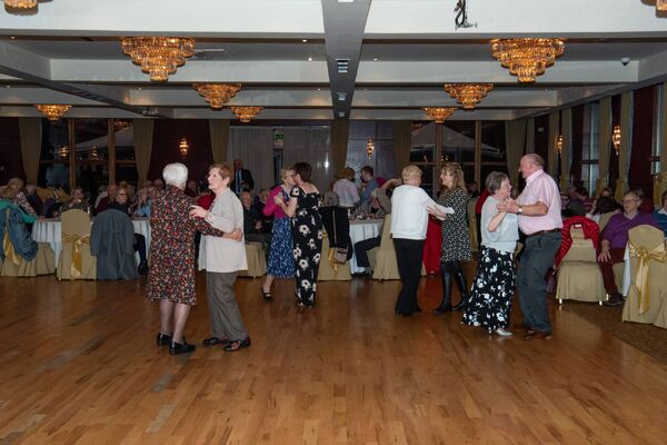 Dancing at the Newtown Nurney Fenagh Senior Citizens Association Christmas party in the Lord Bagenal Hotel, Leighlinbridge