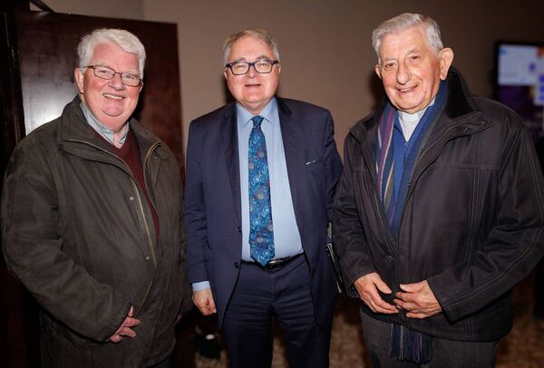 At the Carlow Historical and Archaeological Society lecture in the Seven Oaks Hotel were Mgr John McEvoy, CHAS president Richard Codd and Mgr Brendan Byrne