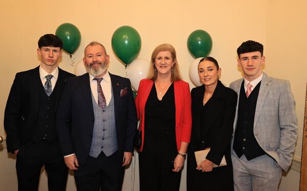 Zach Bolger, Ciaran Bolger, Avril O'Sullivan, Grace Tully and Daniel Bolger.