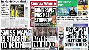 What the papers say: Sunday's front pages What the papers say: Sunday's front pages