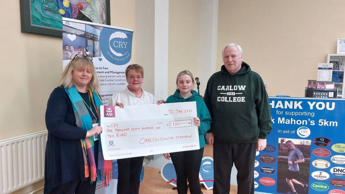 Carlow College catering team raises funds for CRY Ireland