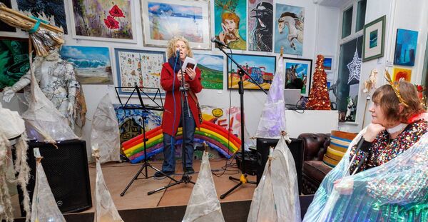 Kate McMeekin recites a short story during the ArtBank Imbolc ‘Open Mic’ session in the ArtBank Gallery as part of the Imbolc Celtic Winter Festival and St. Brigid’s Day in Bunclody. Photos: michaelorourkephotography.ie Kate McMeekin recites a short story during the ArtBank Imbolc ‘Open Mic’ session in the ArtBank Gallery as part of the Imbolc Celtic Winter Festival and St. Brigid’s Day in Bunclody. Photos: michaelorourkephotography.ie