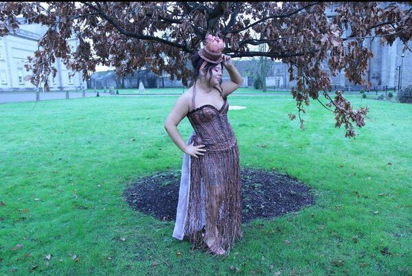 Molly McNally McEvoy modelling her creation, Lady Sakura