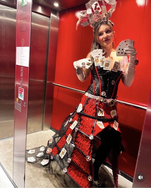 Caoimhe Fanning in her Junk Kouture creation, Decked Out 