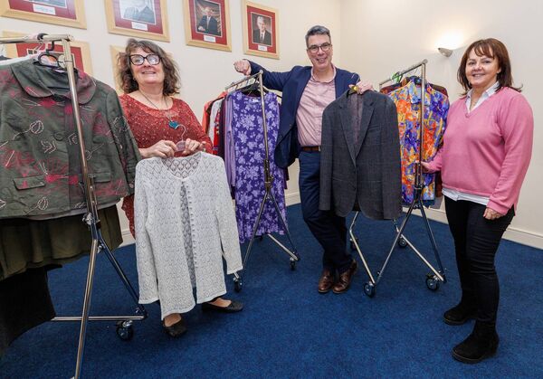 Dee Sewell, Coilín O'Reilly chief executive Carlow County Council and Tommie Hickson at the launch of the ‘Free to Borrow Clothing Swap Kit' in the offices of Carlow County Council Dee Sewell, Coilín O'Reilly chief executive Carlow County Council and Tommie Hickson at the launch of the ‘Free to Borrow Clothing Swap Kit' in the offices of Carlow County Council