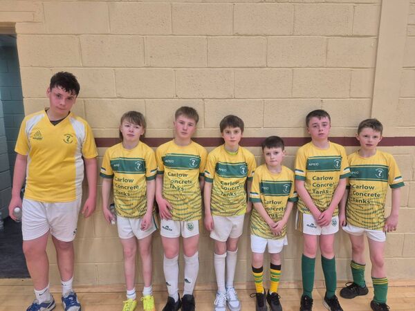 Rathvilly's U13 boys were Braxton Smith, Matthew O'Sullivan, Odhran Nolan, Marc Lobaiza Heydon, Ben Sibbald, Darragh Tallon and John Patrick Kehoe. Rathvilly's U13 boys were Braxton Smith, Matthew O'Sullivan, Odhran Nolan, Marc Lobaiza Heydon, Ben Sibbald, Darragh Tallon and John Patrick Kehoe.
