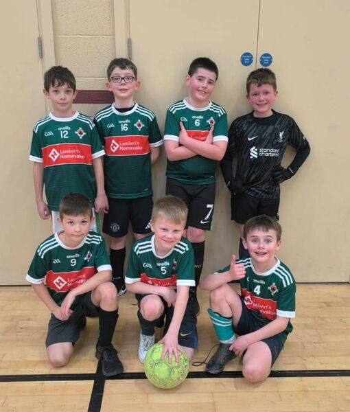 Hacketstown's U10 boys were (back l-r) Ruaírí O Connor, Milo Roche, Michael Roche, Callum Strahan; (front l to r) Jack O Connor, Nathan Strahan and Billy Murphy. Hacketstown's U10 boys were (back l-r) Ruaírí O Connor, Milo Roche, Michael Roche, Callum Strahan; (front l to r) Jack O Connor, Nathan Strahan and Billy Murphy.