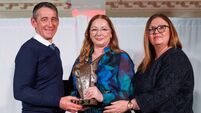 WATCH: Aoife Kelly's mother Mary collect the Ladies Soccer Award on behalf of her daughter
