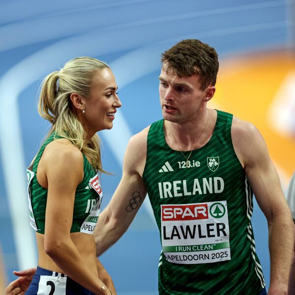 Marcus Lawler and Sharlene Mawdsley and Marcus Lawlor ran the third and fourth leg respectively at in mixed 4x400m Relay Final