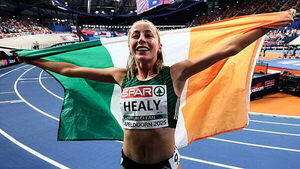 European Indoor Championships: Sarah Healy wins gold in 3000m as Ireland win three medals