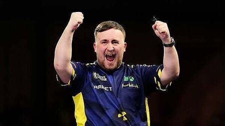 Luke Littler enjoying his darts as he takes his game to another level