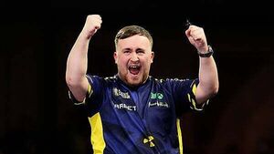 Luke Littler enjoying his darts as he takes his game to another level