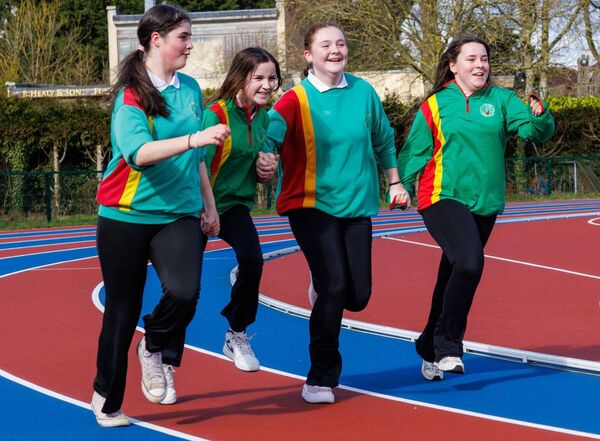 Pupils from sixth class taking part in the walkathon at St Laurence O'Toole's Photos: michaelorourkephotography.ie Pupils from sixth class taking part in the walkathon at St Laurence O'Toole's Photos: michaelorourkephotography.ie