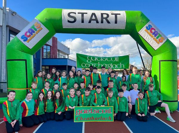 Children from 6th class were among the first to start off the 24hr Walkathon Children from 6th class were among the first to start off the 24hr Walkathon