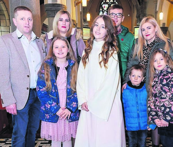 Evelina Paldaviciute with her family
