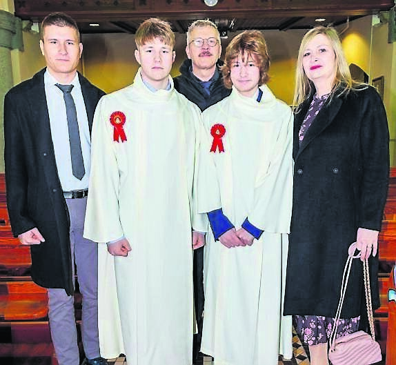 Oliver and Sebastian Vuckovic with their family