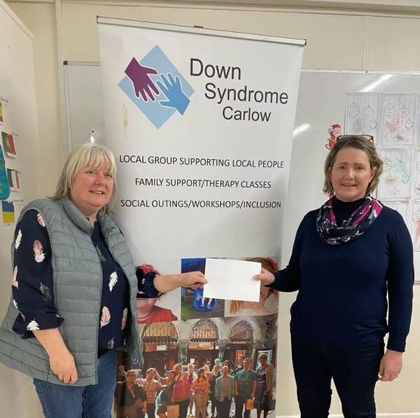 Marie Sheppard with Deirdre Kennedy from Down Syndrome Carlow