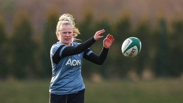 Ireland Women's Rugby Squad Training, IRFU High Performance Centre, Sport Ireland Campus, Blanchardstown, Dublin 13/3/2025 Dannah O’Brien Mandatory Credit ©INPHO/Ben Brady <p>Ireland Women's Rugby Squad Training, IRFU High Performance Centre, Sport Ireland Campus, Blanchardstown, Dublin 13/3/2025 Dannah O’Brien Mandatory Credit ©INPHO/Ben Brady</p>
