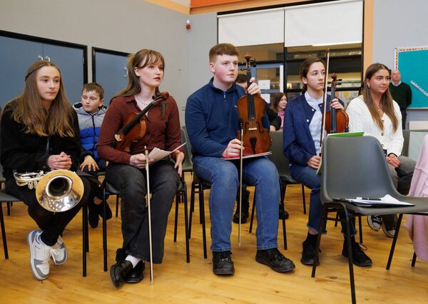 Musicians with their turn during the Carlow College of Music 12th Music Festival in the Gaelscoil Ceatharlach. Photo: michaelorourkephotography.ie