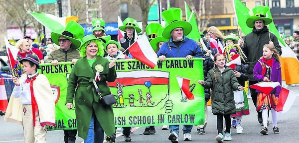 The Polish Carlow School taking part in the parade