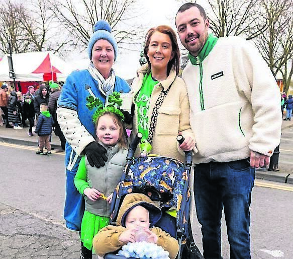 Helen and Tilly Walker with Croíadh, Sean Óg and Seán
