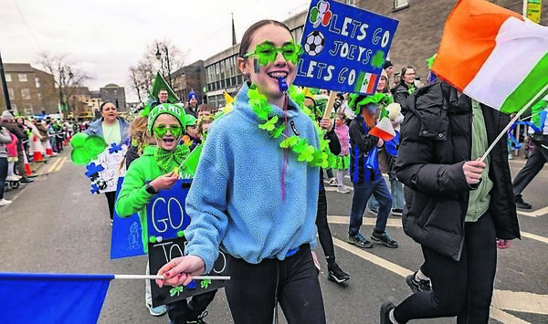 St Joseph’s AFC in the parade