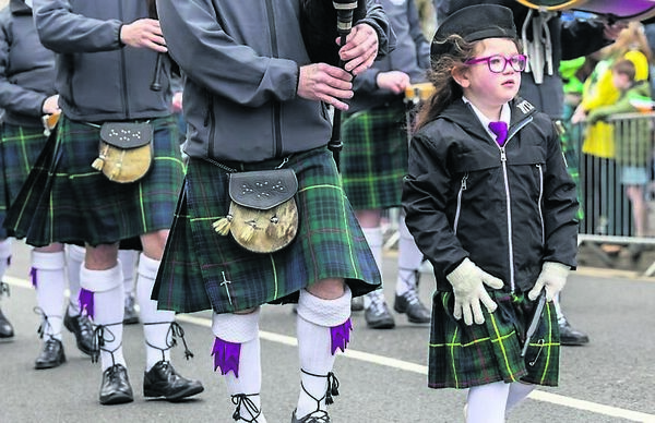 Saoirse Dunne Graham, a junior member of the Killeshin Pipe Band