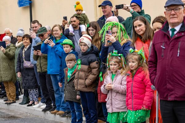 Large crowds were out in force in Bagenalstown for the parade 
