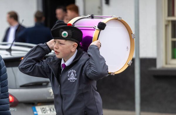 Cormac Kehoe a member of the Killeshin Pipe Band