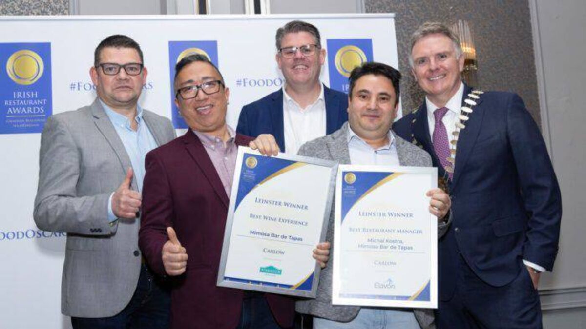 Carlow’s best restaurants and cafés take top awards 