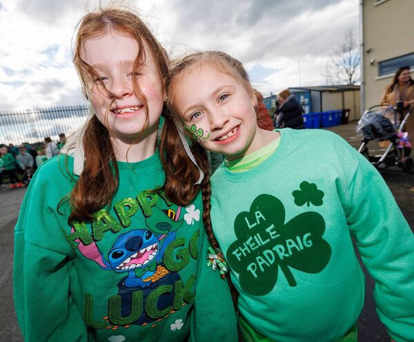Róise and Poppy pictured at the Gaelscoil's'Ceili Mor’