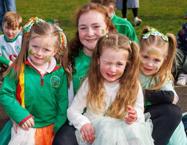 Enjoying the Seachtain na Gaeilge activities at Gaelscoil Eoghain Uí Thuairisc