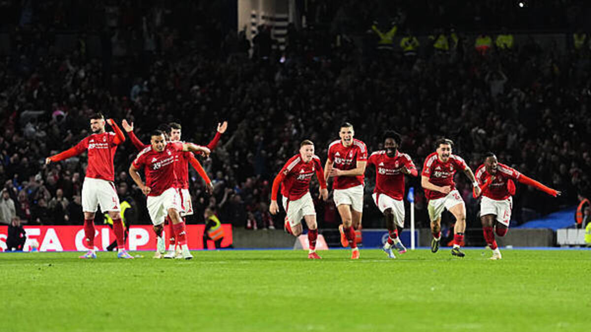 Forest beat Brighton on penalties to reach first FA Cup semi-final since 1991