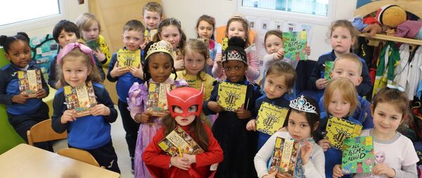 Celebrating World Book Day at Graiguecullen Parish Childcare Centre, children from junior and senior infants afterschool