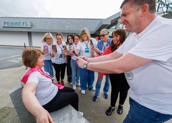 Ann Hurley is the centre of attention as her work colleagues grab a pic during her retirement and birthday celebrations from Penneys Carlow . Photo: michaelorourkephotography.ie Ann Hurley is the centre of attention as her work colleagues grab a pic during her retirement and birthday celebrations from Penneys Carlow . Photo: michaelorourkephotography.ie