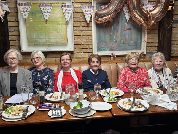 Left to right: Mary Murphy (sister in law), Breda O'Connell, Margaret Nolan, Carmel Nolan (life long friends)  Bridie and Maureen.