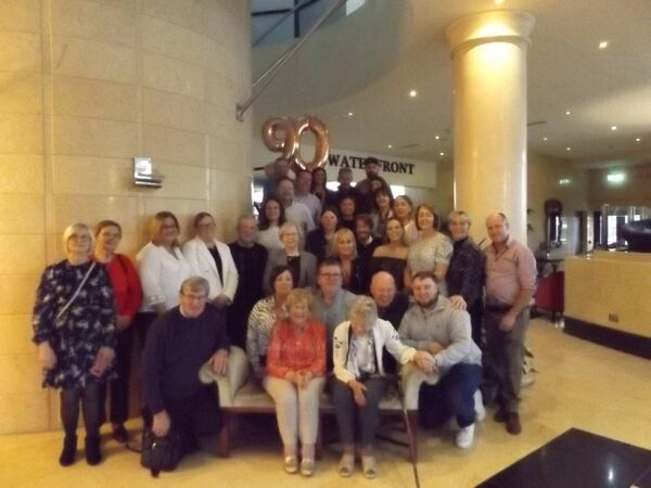 Bridie and Maureen with family and close friends