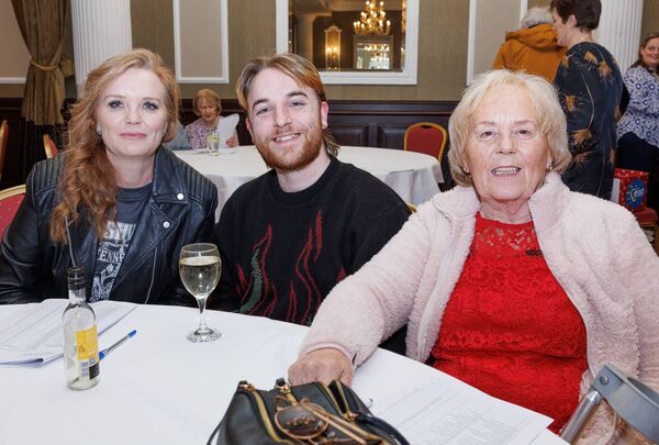 Yvonne and Catherine Firth with Matthew Colgan Yvonne and Catherine Firth with Matthew Colgan
