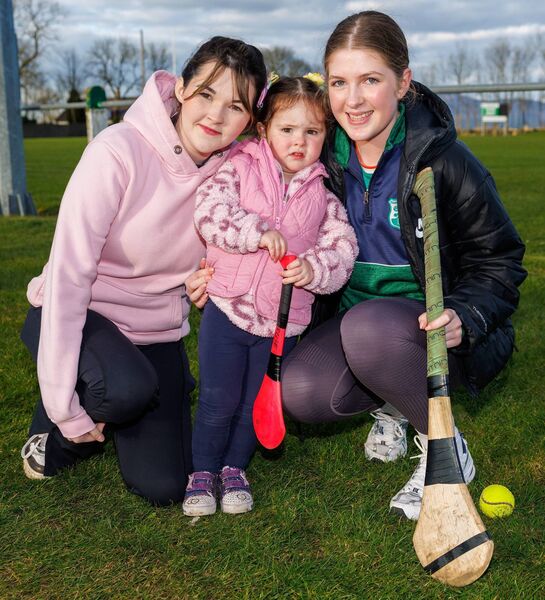 At the St Mullins GAA 24-hour walkathon Ellie and Sarah Fenlon and Abbie Nolan