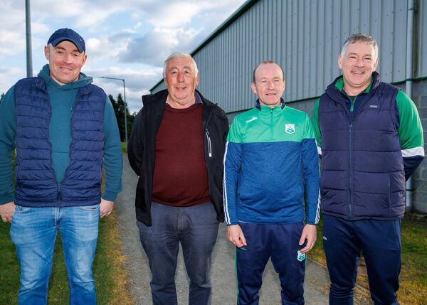 Michael Fluskey, Pat Kehoe, Brendan Kavanagh and Lorcan Ryan took part in the St Mullins GAA Club 24-hour walkathon fundraiser