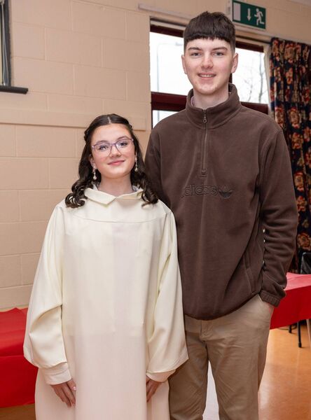 Emily Rose de Bróithe with her brother and sponsor Padraig Kelly Emily Rose de Bróithe with her brother and sponsor Padraig Kelly