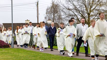 Confirmation day at Gaelscoil Eoghain Uí Thuairisc