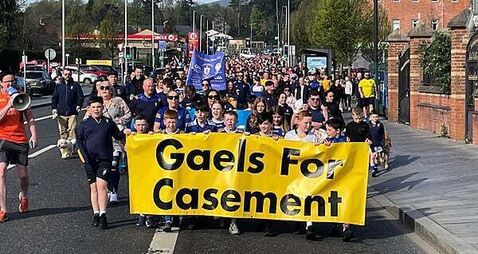 Thousands march to derelict Casement Park to demand its redevelopment