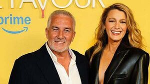 Blake Lively in all-black outfit for film screening with Paul Hollywood